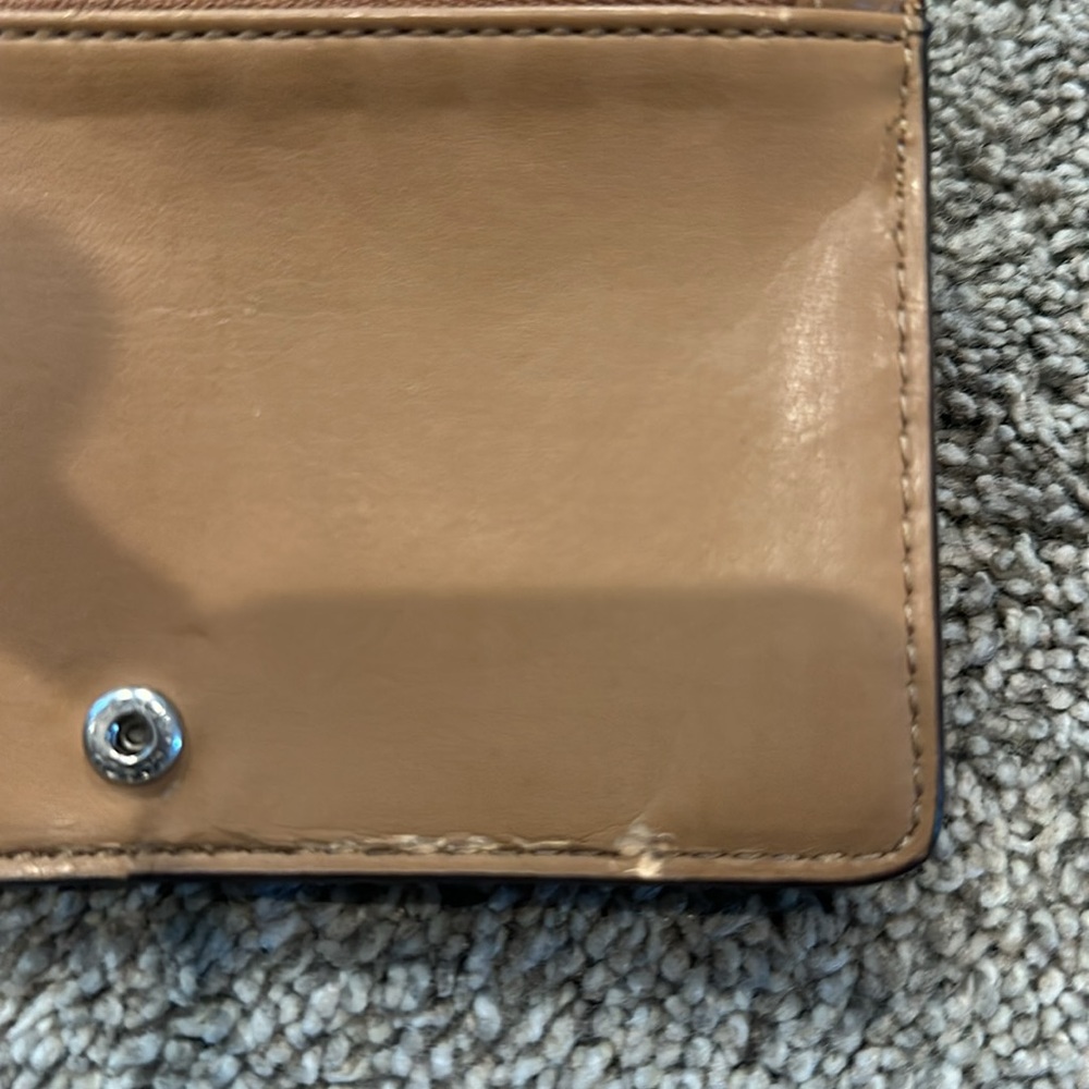Coach Two-Tone Leather Crossbody Bag - Orange and Tan - Picture 7 of 10